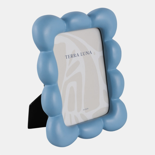 Sagebrook Home 4x6" Puffy Squiggle Photo Frame Blue Wishlist Create New