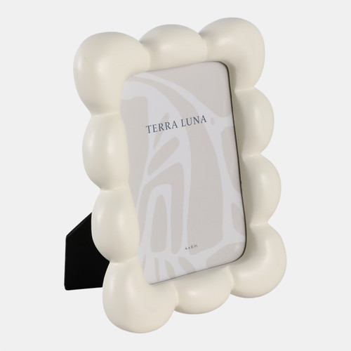 Sagebrook Home 4x6" Puffy Squiggle Photo Frame Ivory Wishlist Create New