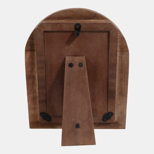 Sagebrook Home 4x6" Ribbed Wood Arch Photo Frame Natural Wishlist Create New