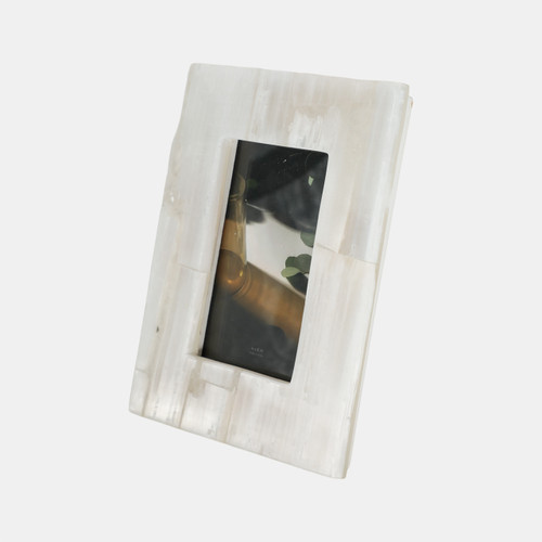 Sagebrook Home 4x6 Selenite Photo Frame White Wishlist Create New