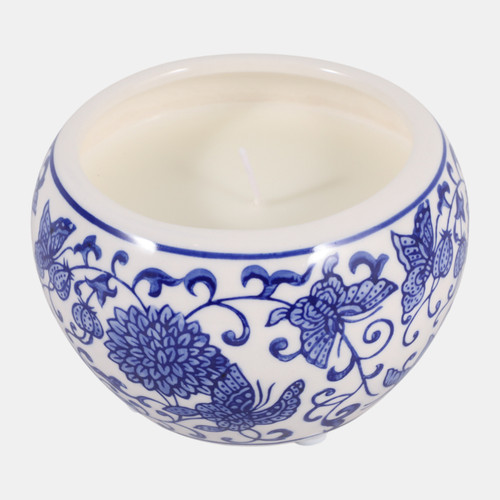 Sagebrook Home 5" 10.6 Oz Ocean Mist Chinoiserie Candle Blue/wht Wishlist Create New