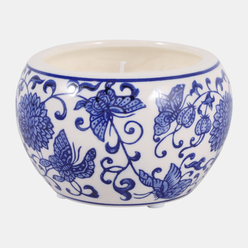 Sagebrook Home 5" 10.6 Oz Ocean Mist Chinoiserie Candle Blue/wht Wishlist Create New