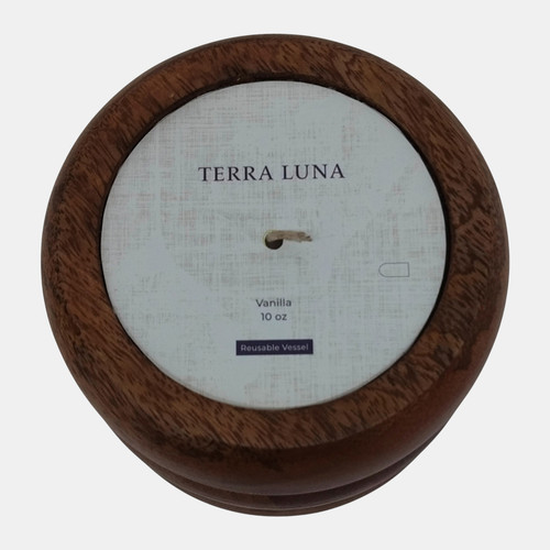 Sagebrook Home 5" 10 Oz Vanilla Ribbed Wood Candle Natural Wishlist Create New