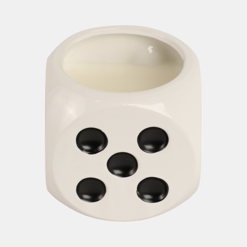 sagebrook home 5" 13 Oz Tobacco Dice Candle White/black Wishlist Create New