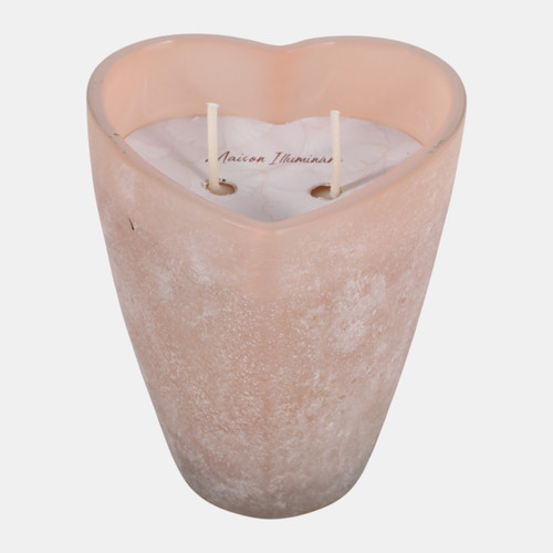 sagebrook home 5" 18 Oz Jasmine Heart Shaped Soda Glass Candle B Wishlist Create New