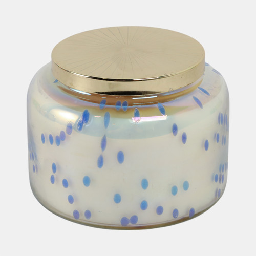 Sagebrook Home 5" 23 Oz Verbena Bead Luster Lidded Candle Blue/g Wishlist Create New