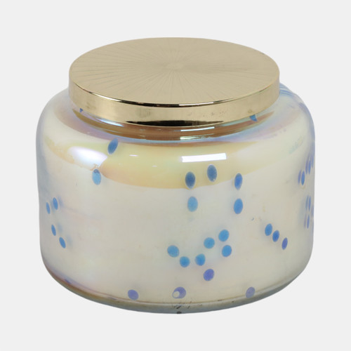 sagebrook home 5" 23 Oz Verbena Bead Luster Lidded Candle Blue/g Wishlist Create New