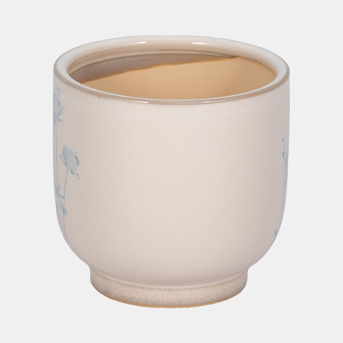 Sagebrook Home 5" Blue Flowers Planter Ivory/blue Wishlist Create New