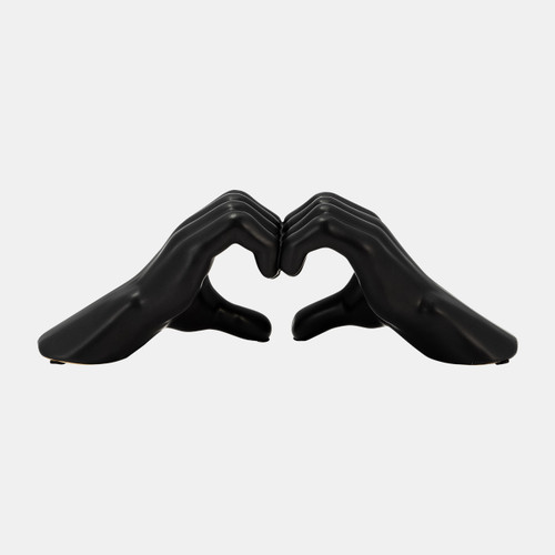 Sagebrook Home 5" Hand-heart Black Wishlist Create New
