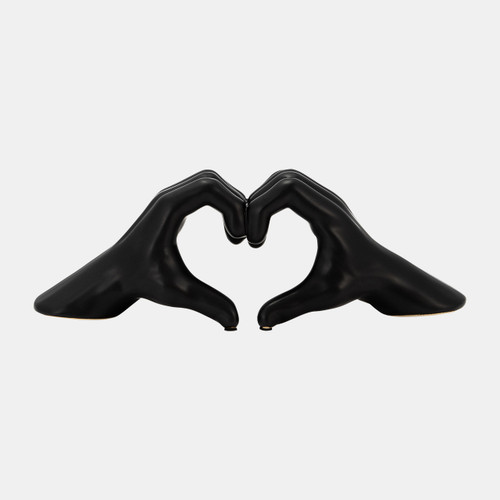 sagebrook home 5" Hand-heart Black Wishlist Create New