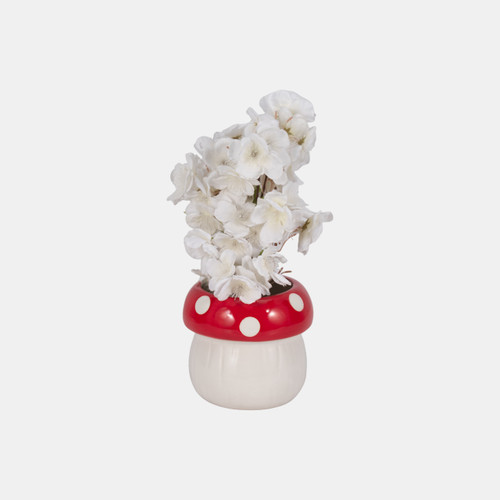 Sagebrook Home 5" Mushroom Planter White/red Wishlist Create New