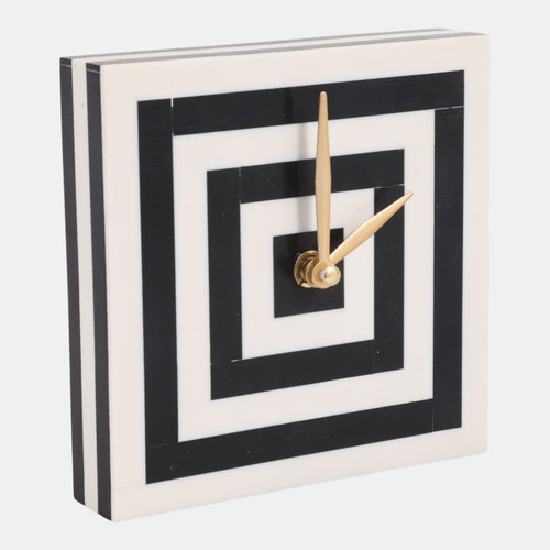 Sagebrook Home 5" Square Resin Clock White/black Wishlist Create New