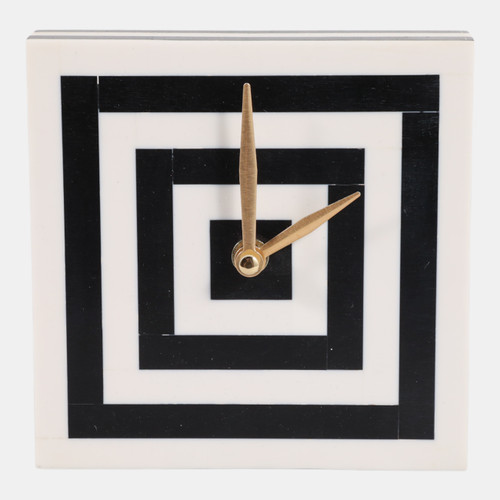 sagebrook home 5" Square Resin Clock White/black Wishlist Create New