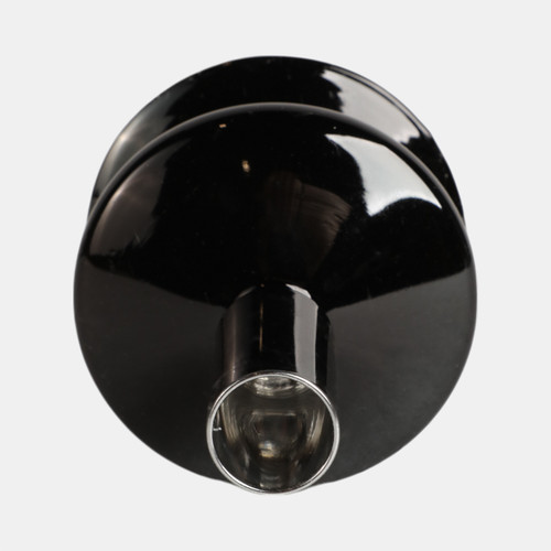 Sagebrook Home 5" Vintage Glass Taper Candle Holder Black Wishlist Create New