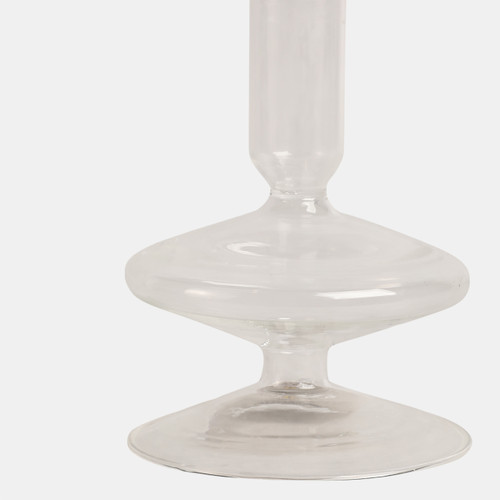 Sagebrook Home 5" Vintage Glass Taper Candle Holder Clear Wishlist Create New