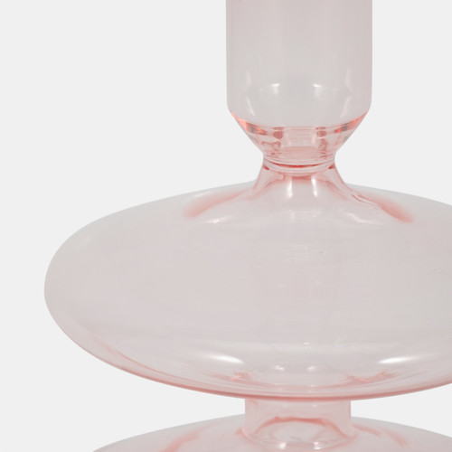 Sagebrook Home 5" Vintage Glass Taper Candle Holder Pink Wishlist Create New