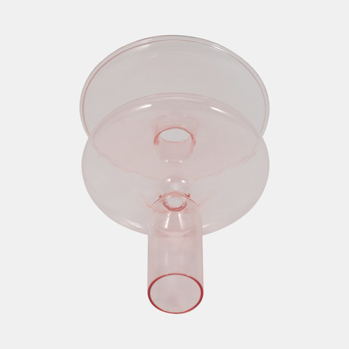 Sagebrook Home 5" Vintage Glass Taper Candle Holder Pink Wishlist Create New