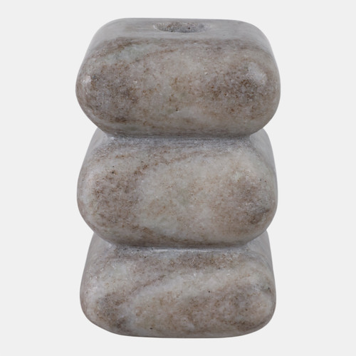 Sagebrook Home 5x3" Curvy Marble Taper Holder Beige Wishlist Create New
