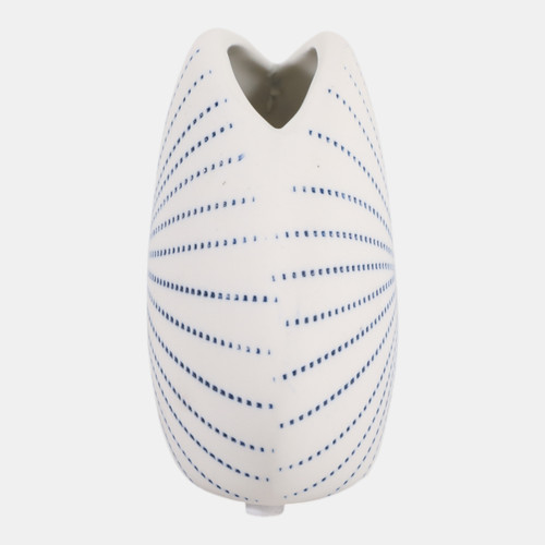 Sagebrook Home 5x4" Round Dotted Shell Bud Vase White/blue Wishlist Create New