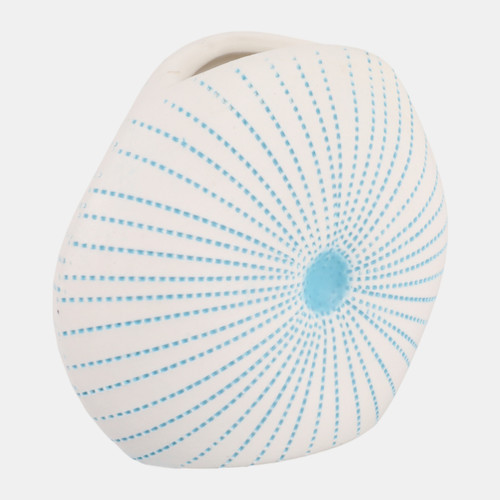 Sagebrook Home 5x4" Round Dotted Shell Bud Vase White/light Blue Wishlist Create New