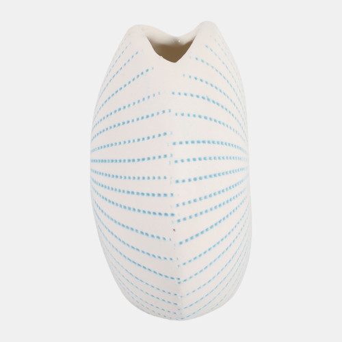 Sagebrook Home 5x4" Round Dotted Shell Bud Vase White/light Blue Wishlist Create New