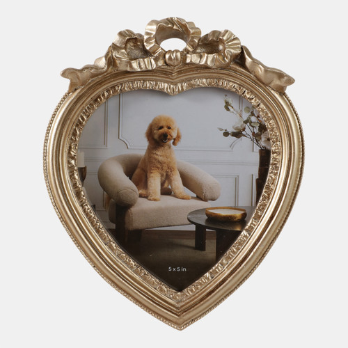 sagebrook home 5x5 Coquette Heart Photo Frame Gold Wishlist Create New