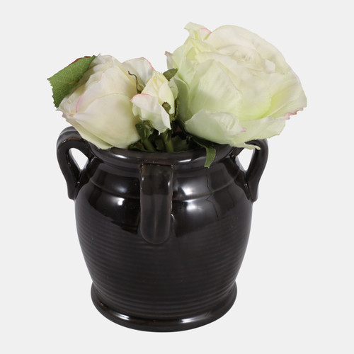 Sagebrook Home 5x5" Pencil Cup W/ Handles Black Wishlist Create New