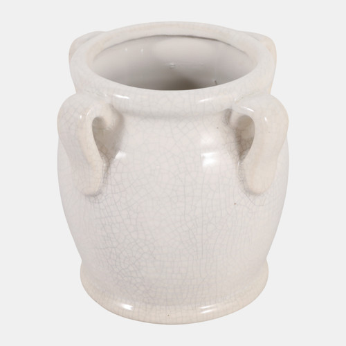 Sagebrook Home 5x5" Pencil Cup W/ Handles White Crackle Wishlist Create New