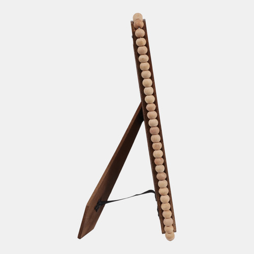 Sagebrook Home 5x7" Beaded Border Wood Photo Frame Natural Wishlist Create New