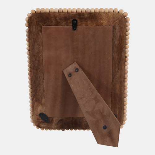 Sagebrook Home 5x7" Beaded Border Wood Photo Frame Natural Wishlist Create New