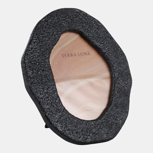 Sagebrook Home 5x7" Organic Shaped Textured Photo Frame Black Wishlist Create New