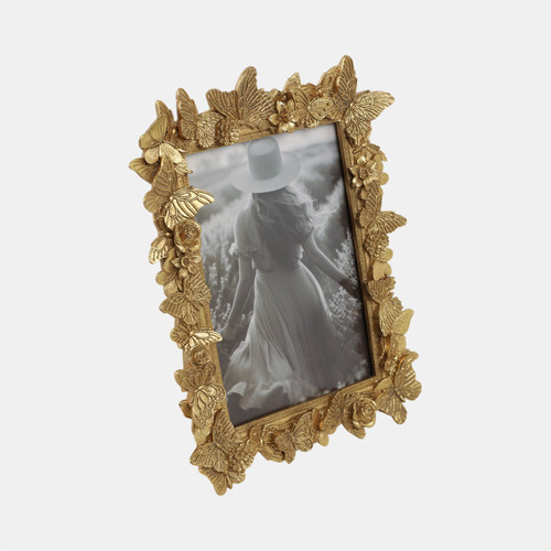 Sagebrook Home 5x7 Polyresin In Bloom Photo Frame Gold Wishlist Create New