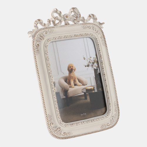 Sagebrook Home 5x7 Resin Shabby Chic Photo Frame Ivory Wishlist Create New