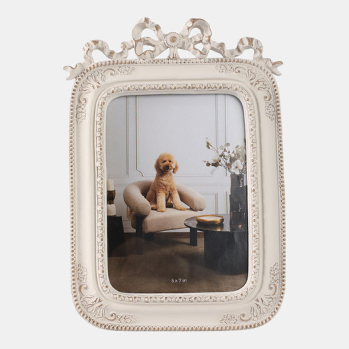 sagebrook home 5x7 Resin Shabby Chic Photo Frame Ivory Wishlist Create New