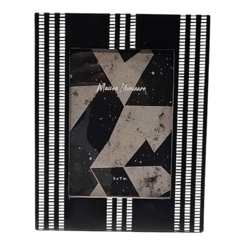 sagebrook home 5x7 Ridged Stripes Photo Frame Black/ivory Wishlist Create New