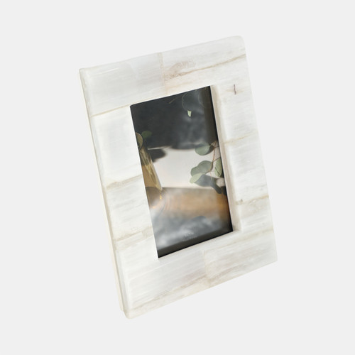 Sagebrook Home 5x7 Selenite Photo Frame White Wishlist Create New