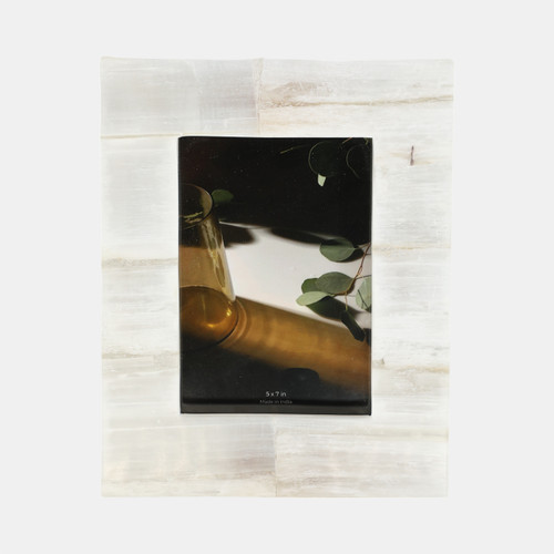 sagebrook home 5x7 Selenite Photo Frame White Wishlist Create New