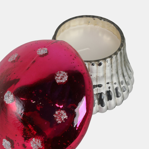 Sagebrook Home 6" 12 Oz Fig & Apricot Mushroom Candle Pink Wishlist Create New