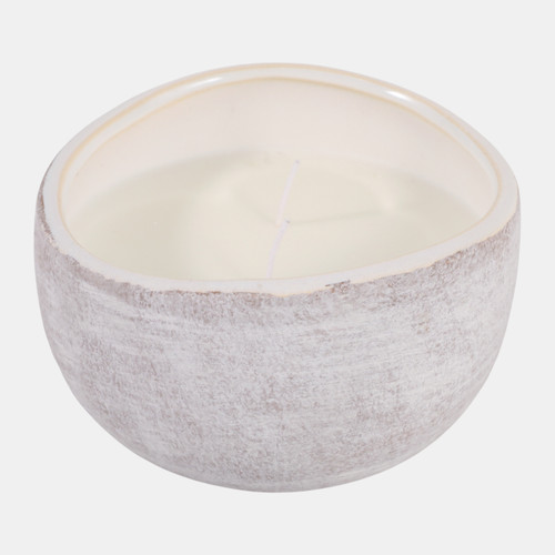 Sagebrook Home 6" 14 Oz Magnolia & Lily Textured Candle White Wishlist Create New