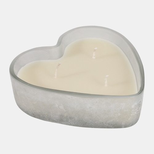 Sagebrook Home 6" 16 Oz Jasmine Heart Shaped Soda Glass Candle W Wishlist Create New
