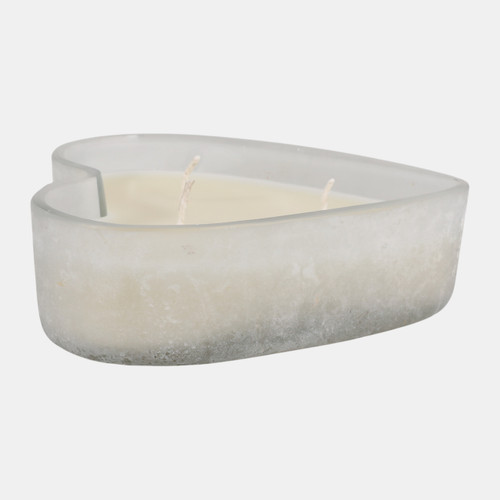 Sagebrook Home 6" 16 Oz Jasmine Heart Shaped Soda Glass Candle W Wishlist Create New