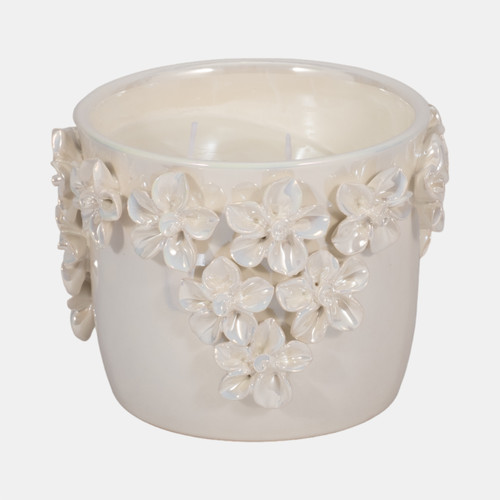 sagebrook home 6" 18oz Spiced Cranberry Applique Candle iridescnt Wishlist Create New