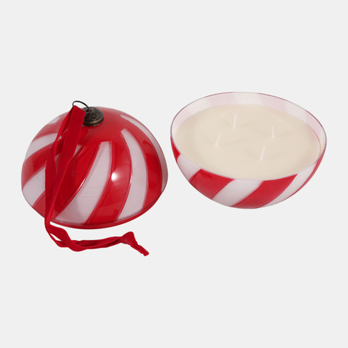 Sagebrook Home 6" 20 Oz Warm Vanilla Ornament Candle Red/w Wishlist Create New