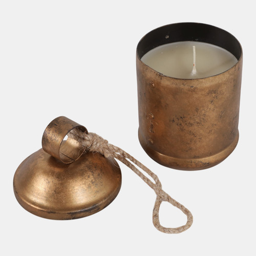 Sagebrook Home 6" 22 Oz Cinnamon Bell Candle Gold Wishlist Create New
