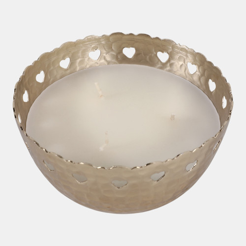 Sagebrook Home 6" 30 Oz Fig & Apricot Hearts Pierced Metal Candle Wishlist Create New