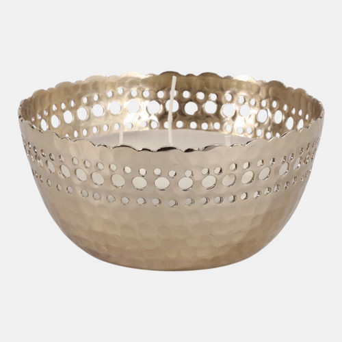 sagebrook home 6" 30 Oz Fig & Apricot Pierced Metal Candle Gold Wishlist Create New