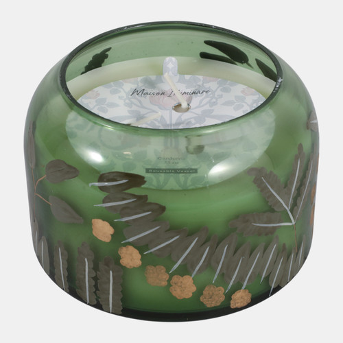 sagebrook home 6" 33 Oz Gardenia Floral Pattern Candle Green Wishlist Create New
