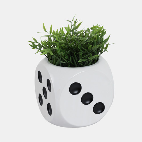 Sagebrook Home 6" Dice Planter White/black Wishlist Create New