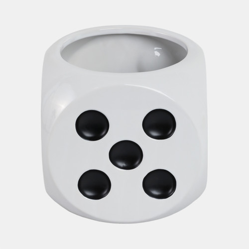 Sagebrook Home 6" Dice Planter White/black Wishlist Create New