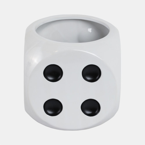 Sagebrook Home 6" Dice Planter White/black Wishlist Create New
